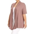 thumbnail image 3 of MOA Collection Women's Casual Open Front Short Sleeve Cardigan, 3 of 5