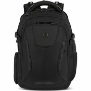 حقيبة ظهر SWISSGEAR Travel Tech Elite USB ScanSmart للكمبيوتر المحمول باللون الأسود