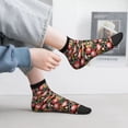 thumbnail image 2 of Pofeuu Watercolor Red Wildflowers Print 30cm Socks, Adult Running Hiking Socks for Youth and Adult, 2 of 7