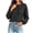 Black, variant on Fall Tops for Women Crew Neck Long Sleeve Vintage Polka Dot Print Puff Sleeve Shirt Fashion Back Tie Daily Business Casual Top