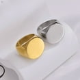 thumbnail image 2 of 14K Yellow Gold Round Signet Ring For Men New Simple Male Finger Jewelry Accessories, 2 of 7
