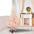 thumbnail image 2 of HOMCOM 6ft Artificial Christmas Tree Home Decoration Automatic Open, Pink, 2 of 10
