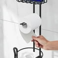 thumbnail image 6 of Toilet Paper Holders Stand Black Toilet Paper Holders Stand Stainless Steel Rustproof Tissue Roll Holders Floor Stand Storage For Bathroom, 6 of 7