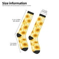thumbnail image 2 of Fuzoiu Yellow White Striped Sunflower Print Adult Stockings,Crew Socks,Unisex Fashion Socks, Casual Sports Socks,Comfortable Crew Socks for Everyday Wear and Sports, 2 of 6