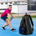 thumbnail image 3 of tasrioml Pickleball Backpack for Men Women Adjustable Crossbody Sling Pickleball Paddle Bag with Water Bottle Holder for Tennis Pickleball Gears, 3 of 8