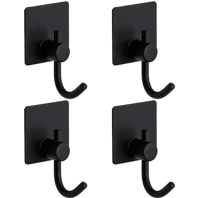 Rawiri Sticky Wall Hook Gancho de toalla de aluminio impermeable para colgar abrigos, sombreros, toallas, batas, etc.