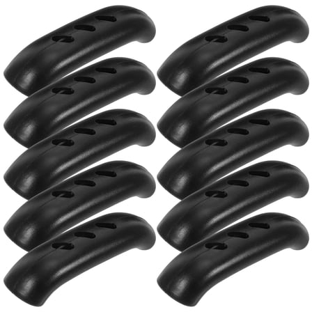 Pretyzoom Practical Handle Holders Anti-Scalding Black Silicone for Kitchen 10Pcs