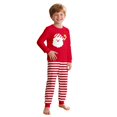 thumbnail image 5 of Gunia Boys Pajamas Cozy Winter Santa Print Pajama Long Sleeve Top Striped Pants Girls Holiday Family Matching Outfit Pjs 11-12 Years, 5 of 6