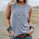 thumbnail image 2 of Verano mujer moda cuello redondo impreso sin mangas casual camisetas sin mangas Fridja gh5161, 2 of 5