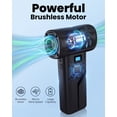 thumbnail image 3 of Compressed Air Duster, Cordless Air Duster with 200000RPM Brushless Motor, Electric Air Duster with 4-Speed Settings for Computer, Keyboard, Car, Home, Pet Hair Cleaning, 3 of 8
