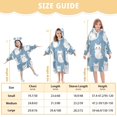 thumbnail image 3 of Wearable Blanket with Sleeves and Pocket Oversized Hooded Sweatshirt 3-14 YR White Cat S, 3 of 7