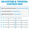 thumbnail image 2 of TITGIPE No Drill Telescopic Shower Curtain Rod 32-68" Adjustable Spring Tension Rod with Anti-Skid Design Rust-Resistant Stainless Steel for Bathroom, 2 of 8