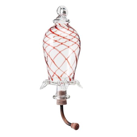 Handmade Egyptian Glass Hummingbird Feeder 3 5 Dia X 7 5 H
