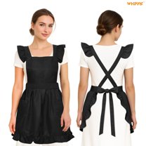 WHIPPY Women's Apron for Cooking Kitchen Maid Aprons with Pockets for Baking Painting Gardening