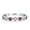 Ruby CZ, variant on Art Deco Half Eternity Ring Ruby CZ 925 Sterling Silver Size 8