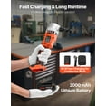 thumbnail image 5 of VEVOR Cordless Metal Nibbler, with 18 V 2000 mAh Battery, 1200 RPM Brushless Motor, Electric Nibbler Metal Cutter with Plastic Carrying Case for Cutting Stainless Steel, Aluminum, and Copper Sheet, 5 of 9
