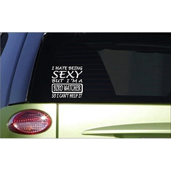 Sexy Birdwatcher 6" sticker *G35* decal bird feeder bird food nest binoculars