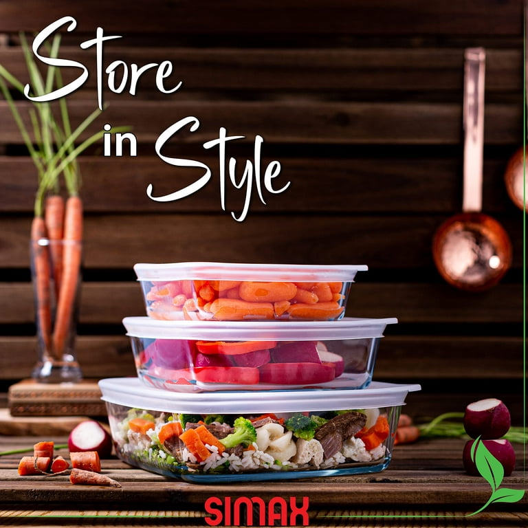 Simax Round Glass Containers With Lids: Borosilicate Glass Food