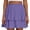 Purple, variant on Womens Pleated Mini Skirt Solid Ruffle Skirts Solid Color Casual Elastic Waist Comfortable Short Skirts Wine