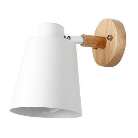 

Modern Wooden Wall Mounted Bedside Sconce LED Light Steering Head Stair Lamp