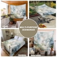 thumbnail image 6 of Blue White Ombre Small Tapestry for Bedroom Wall Hanging Tapestry,Watercolor Cloud Geometric Abstract Art Ceiling Backdrop Tapestries Poster Blanket Wall Decor for Teens Room Living Room 23" x 28", 6 of 8