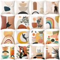 thumbnail image 2 of CNKOO Rainbow Geometric Pattern Printing Pillow Case Cushion Cover Home Bed Sofa Decor, 2 of 12
