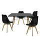 thumbnail image 1 of Set Comedor Oslo Melamina 120 Negro 4 Sillas Frankfurt Negro Mundo In Minimalista, 1 of 8