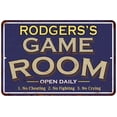 thumbnail image 1 of RODGERS'S Blue Game Room Sign Metal 8 x 12 High Gloss Metal 208120002391, 1 of 1