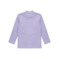 thumbnail image 2 of TiaoBug Toddler Kids Girls Winter Long Sleeve Undershirt Basic Solid Color Casual Thermal Underwear Top Purple 5-6, 2 of 5