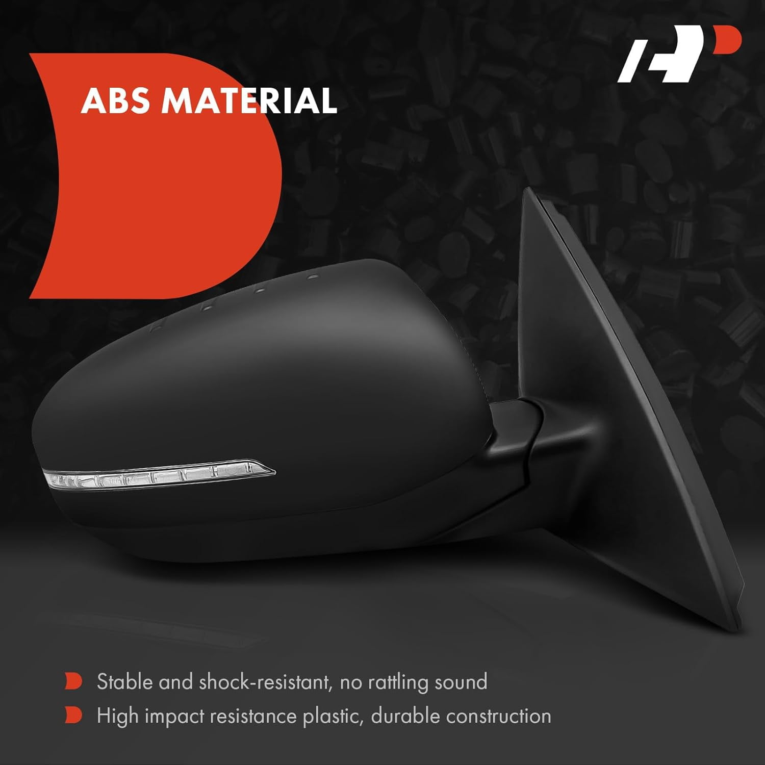 A-Premium Pair (2) Driver and Passenger Side Power Door Mirror - Compatible with Kia Optima 2011 2012 2013 - Heated Manual Folding Black Outside Rear View Mirror w/Turn Signal - Replace# 876102T130