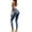 Blue, variant on Women's Seamless High Waist Yoga Pants with Back Bow Detail Tummy Control Workout Leggings