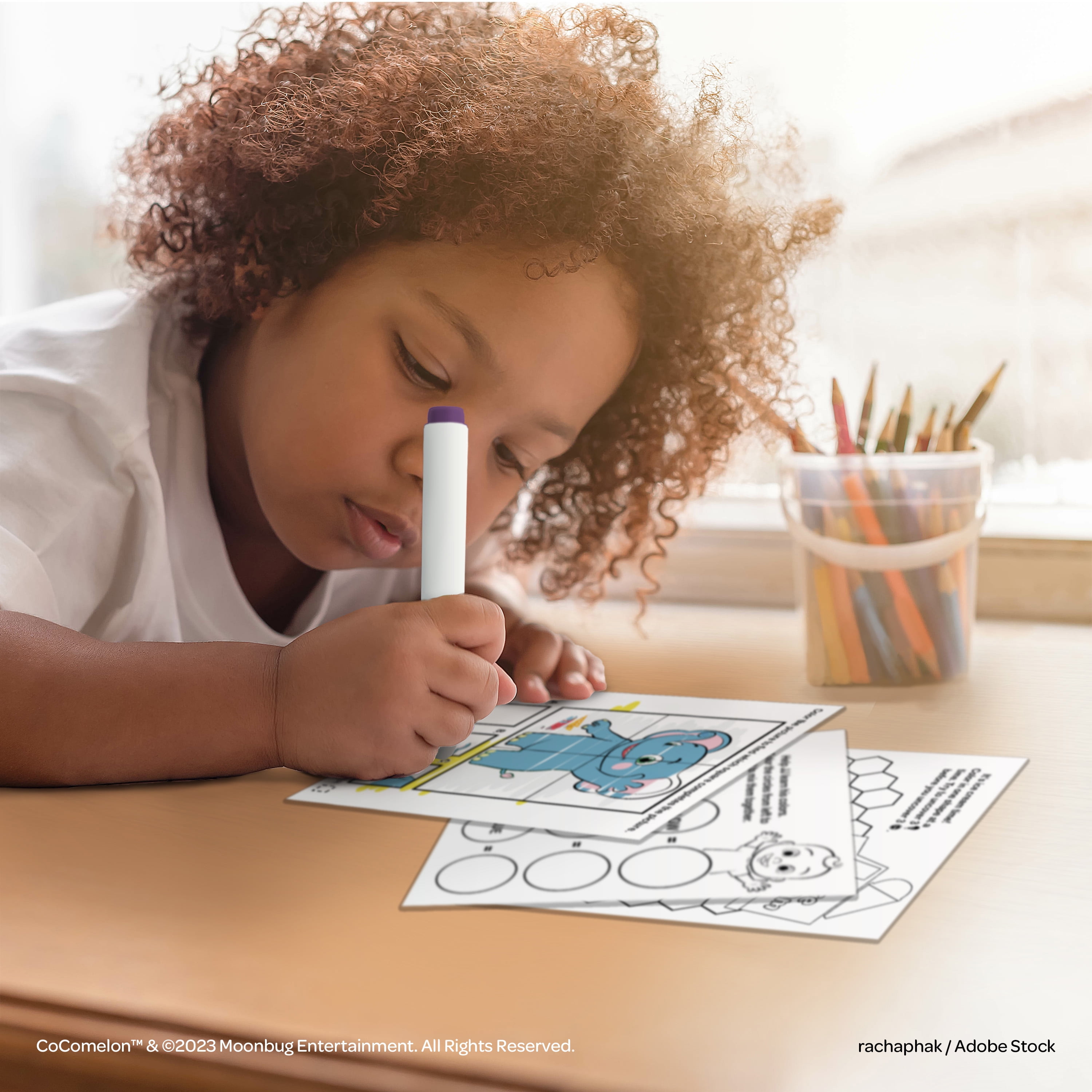 CoComelon 12-Page Imagine Ink Coloring Pad with Imagine Ink Stickers and Mess Free Marker; Paperback Children's Book