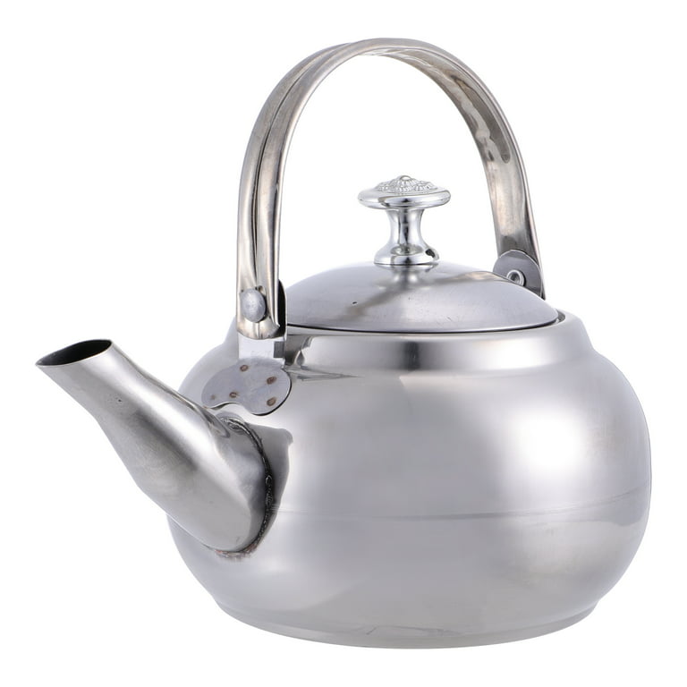 YARNOW Stainless Steel Tea Kettle, Stove Top Whistling Tea Kettle, Tea Pot  for Stovetop, Ergonomic Handle (1 Quart, Silver)