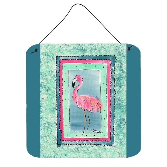 Carolines Treasures 8107-CDS66 Bird - Flamingo Wall or Door Hanging Prints 6HX6W multicolor