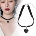 thumbnail image 3 of SGACAI Collar gargantilla de corazón con colgante de cristal para mujer, joyería de moda, collar de encaje S2E, 3 of 6