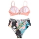 thumbnail image 5 of MKLEKYY Trajes De Baño Mujer Women High Waisted Bikini Sexy Push Up Two Piece Swimsuits Vintage Swimsuit Two Piece Retro Ruched High Waist Print Bikini Set 2775, 5 of 6