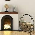 thumbnail image 3 of Pemberly Row Support de Rangement pour Bois de Chauffage en Acier Tubulaire Rond Noir, 3 of 9