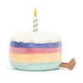 thumbnail image 3 of Jellycat Amuseables Rainbow Birthday Cake Stuffed Toy, Large 10 inches | Dessert Plush | Birthday Gift, 3 of 9