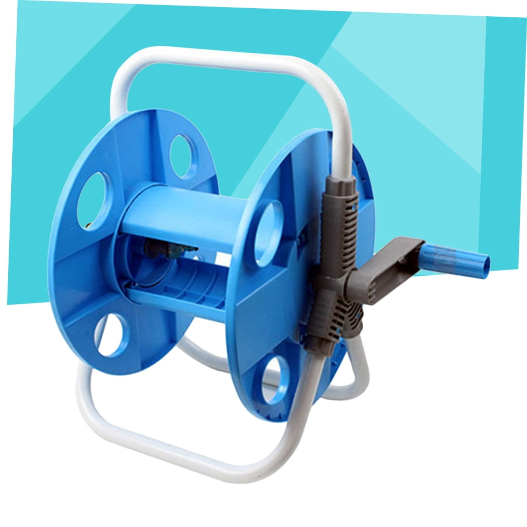 Supvox Hand Crank Garden Hose Reel Cart with Easy Rotate Frame, Outdoor Water Hose Storage and Car Wash Holder