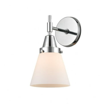447-1W-PC-G61-Innovations Lighting-Cone - 1 Light Wall Sconce-11 Inches Tall and 6.25 Inches Wide-Polished Chrome Finish-Matte White Glass Color