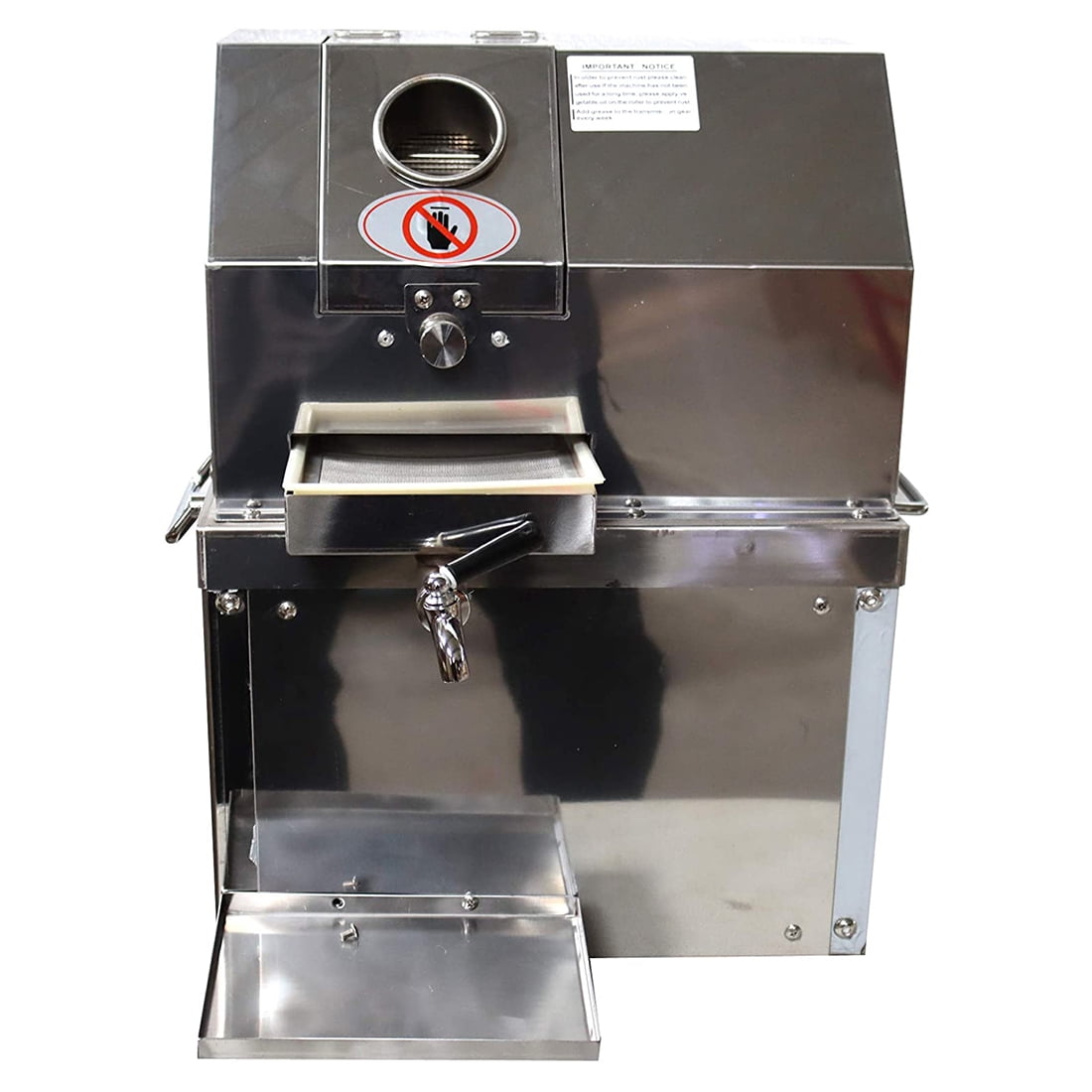 INTBUYING Electric Sugarcane Juicer Sweet Sorghum Kumquat Citrus Ginger Extractor 3 Rollers 2 Knives