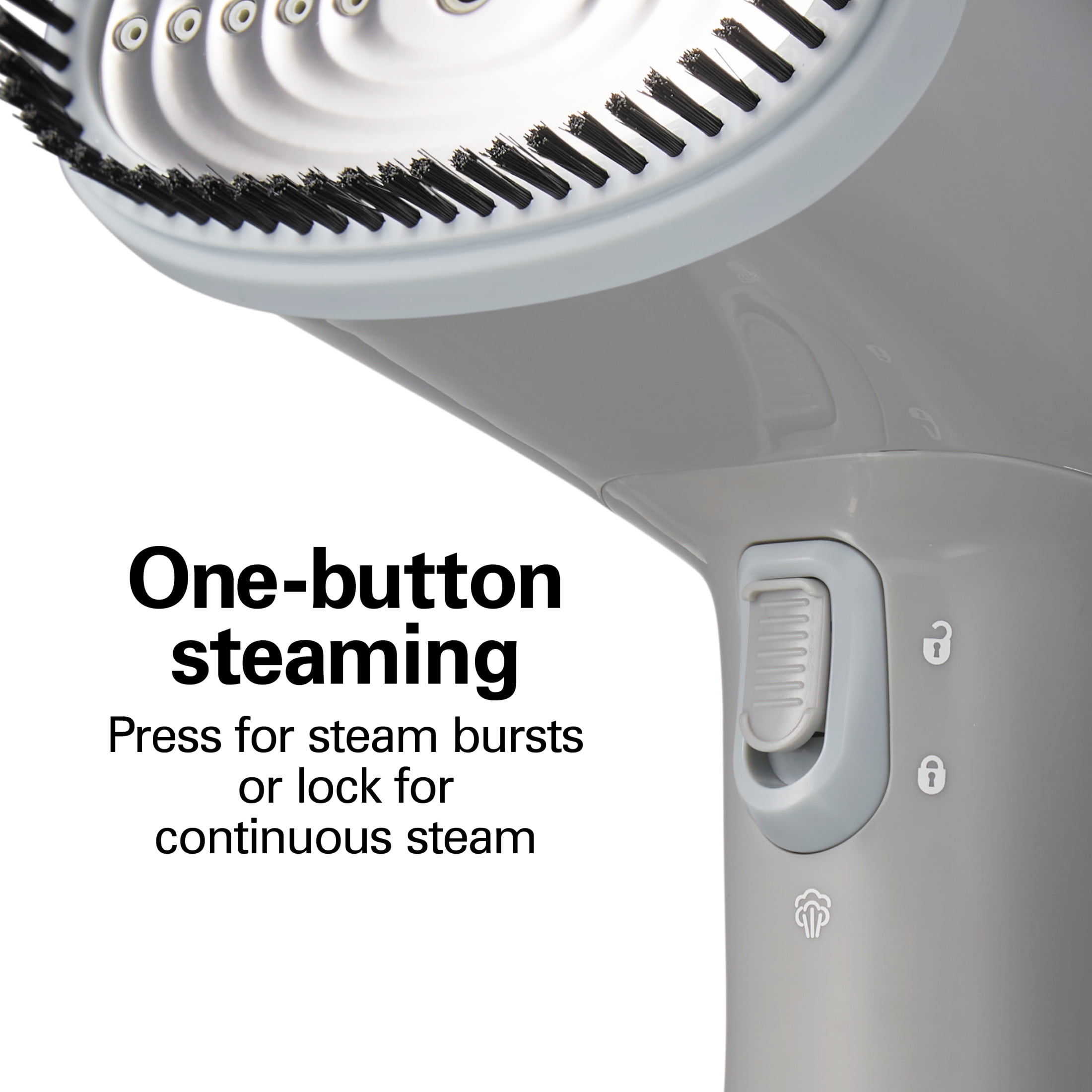 Hamilton Beach Handheld Garment Steamer for Clothes, Compact Design, Gray with Blue Accents