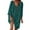 Blackish Green, variant on Women's Beach Cover Up Shirt, UPF Sun Protection Loose Fit Cover-Up with Tie Straps, U Neck Design Solid Color Resort Wear for Vacation and Casual Wear White A