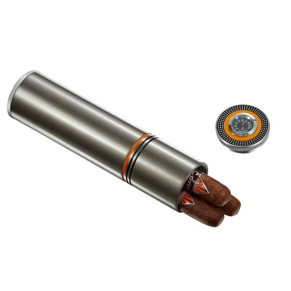 Visol VCASE452G2 Little Joe Travel Humidor - Satin Gunmetal
