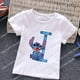 thumbnail image 3 of Camiseta de algodón para niños con letras ABCD y puntada blanca, camiseta con combinación de nombres para bebé, camiseta de dibujos animados Kawaii para niño y niña, top informal estilo Harajuku, 3 of 5