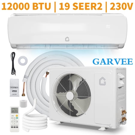 Senfot 12000 BTU Mini Split Air Conditioner with Heat Pump 19 SEER2 230V Ductless AC Cools Up to 750 Sq Ft White Wall Mounted Energy Saving