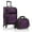 Purple, variant on U.S. Traveler Rio Rugged Fabric Expandable Carry-on Spinner Luggage Set w/ Tote, Green, 2 Piece (21/14)