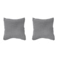 thumbnail image 4 of Coussin Texturé Tissé à la Main en Coton Gris Pâle - Ensemble de 2, 4 of 4