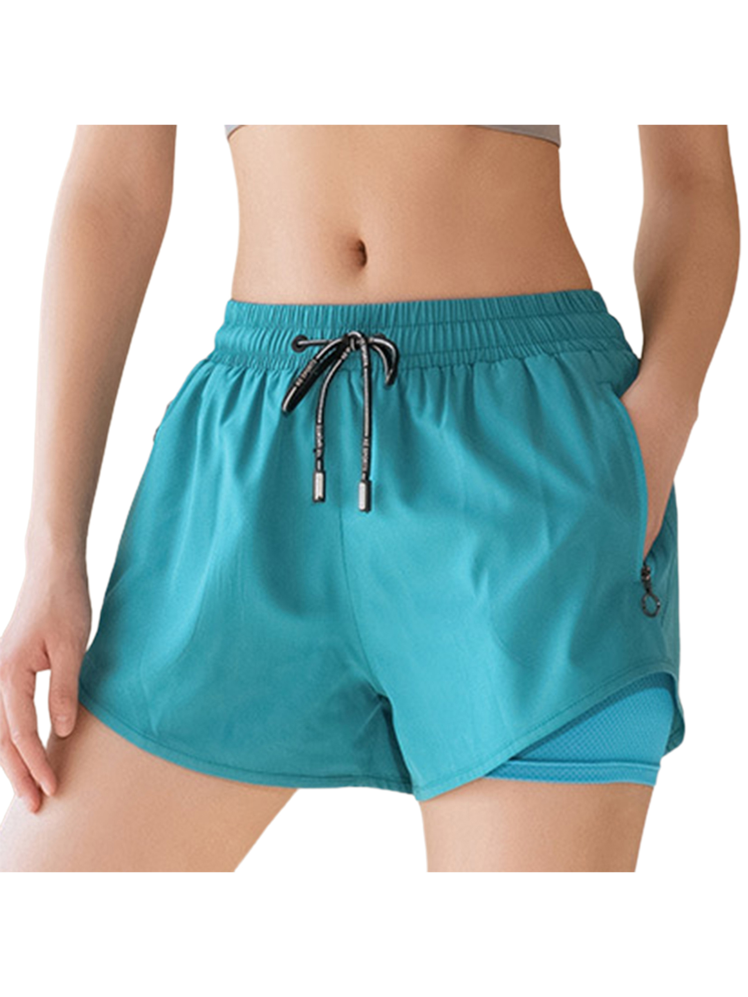 Women Yoga Running Shorts Summer Solid 