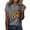 Grey, variant on Womens Sunflower Graphic T Shirts Crewneck Short Sleeve Vintage Butterfly Floral Print Nature Lover Casual Summer Tee Tops